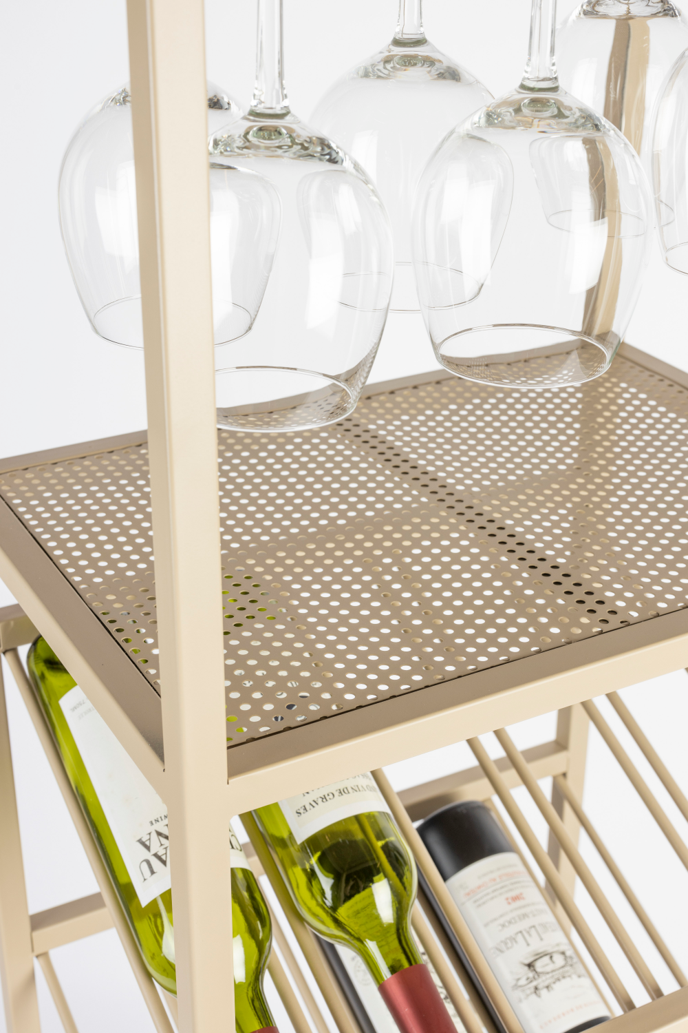 Beige Metal Wine Shelf S | Zuiver Cantor | OROA.com