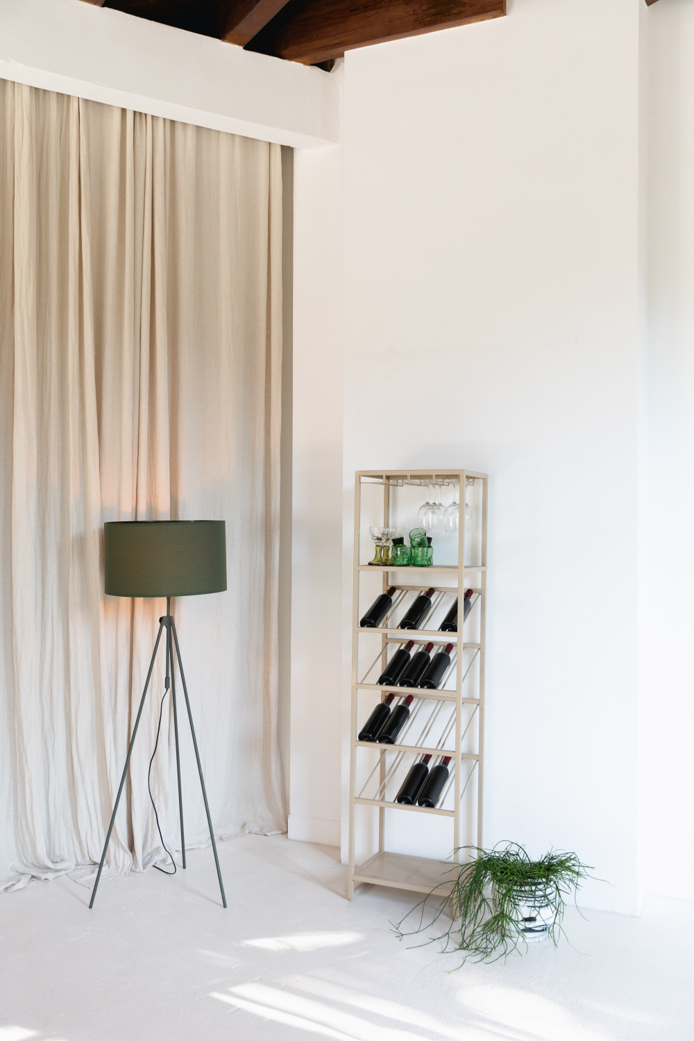 Beige Metal Wine Shelf S | Zuiver Cantor | OROA.com