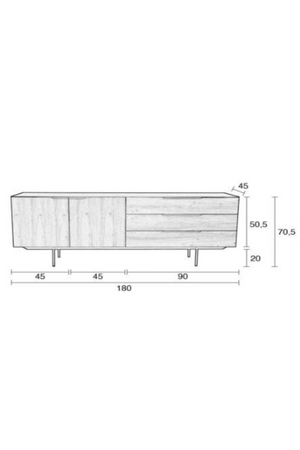 Mid-Century Modern Sideboard | Zuiver Travis | Oroa.com