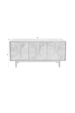 Wooden 3-Door Sideboard | Zuiver Groove | OROA.com