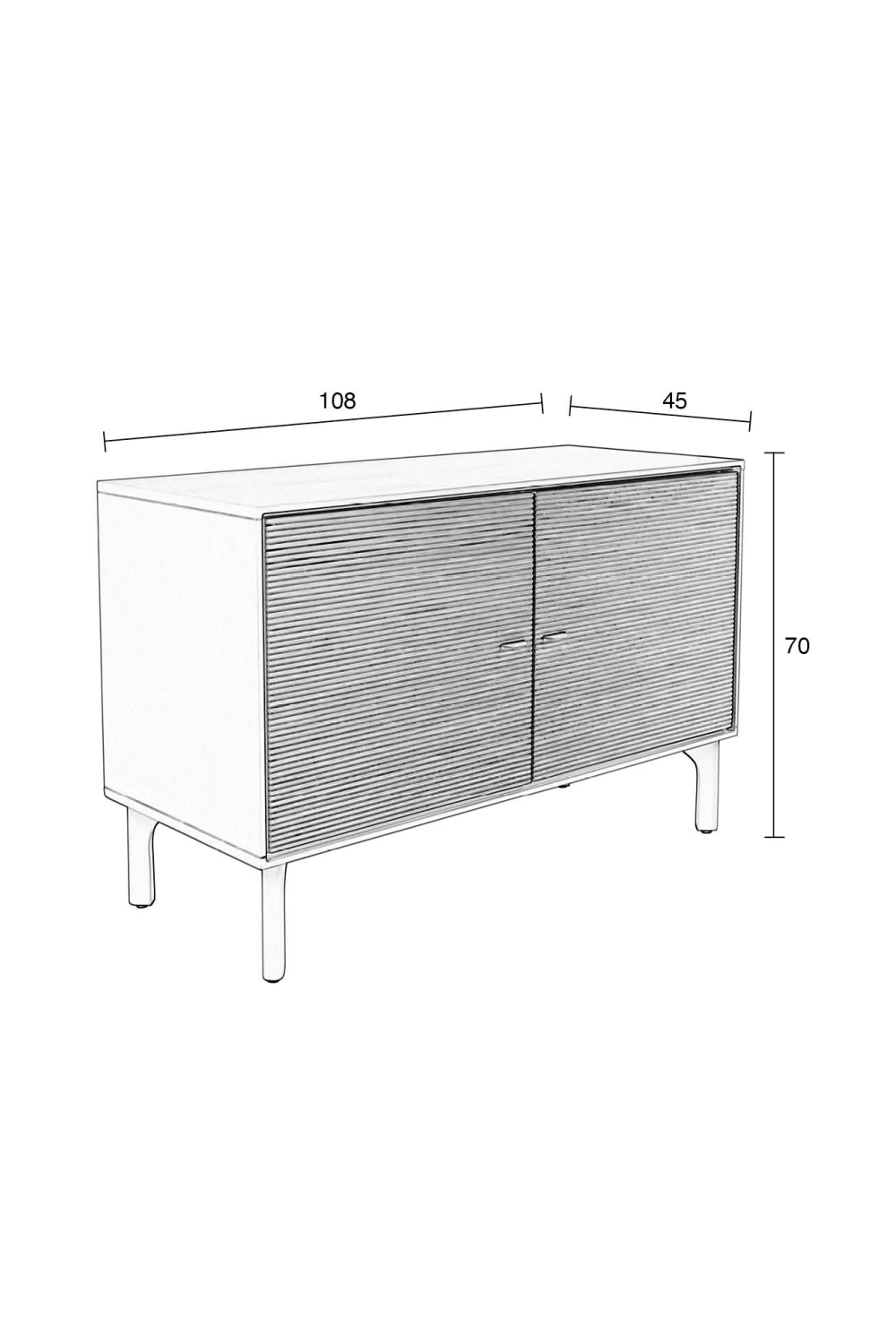 Wooden 2-Door Sideboard | Zuiver Morning | OROA.com