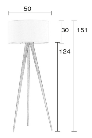 Wooden Leg Floor Lamp | Zuiver Tripod | Oroa.com