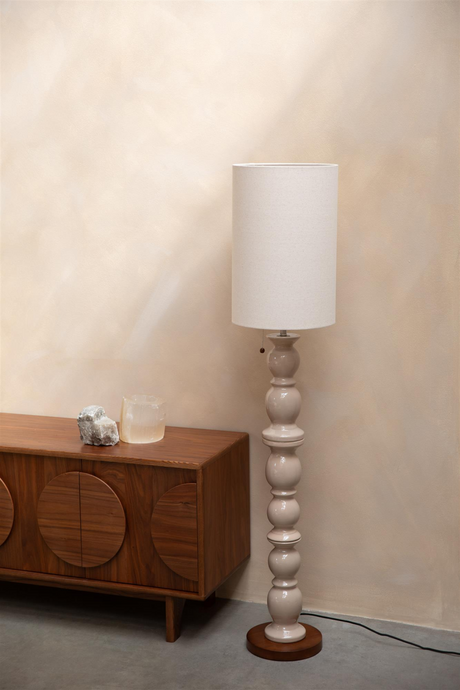   Beige Ceramic Floor Lamp | Oroa.com