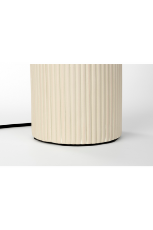 Beige Fluted Ceramic Table Lamp M | Zuiver Dash | OROA.com