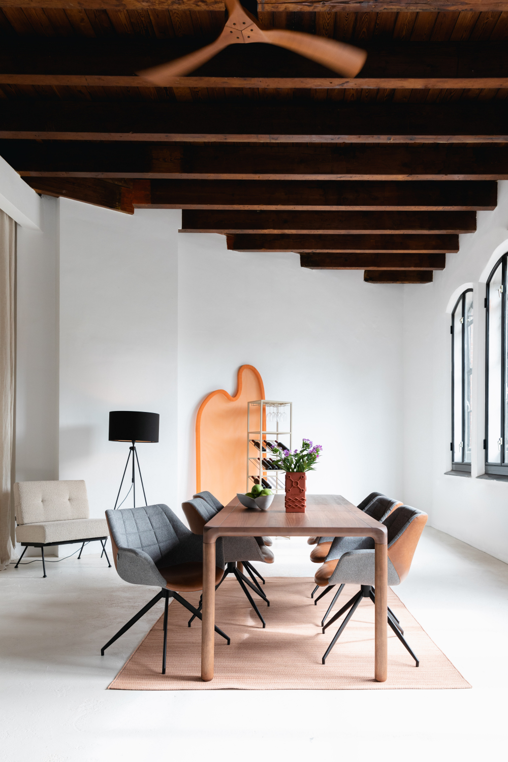 Orange Wool Carpet | Zuiver Waves | OROA.com