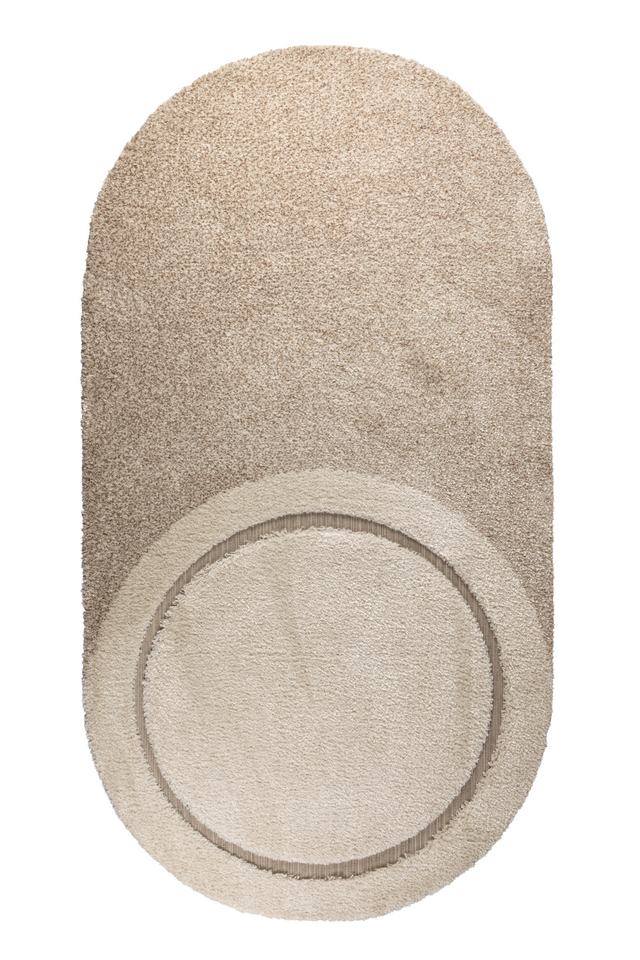 Oval Beige Rug 5' x 10' | Zuiver Spark | OROA.com
