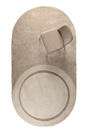 Oval Beige Rug 5' x 10' | Zuiver Spark | OROA.com