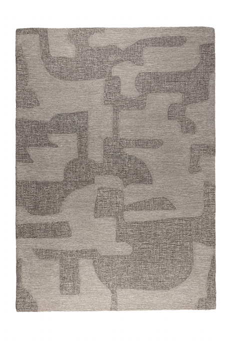 Gray Wool Patterned Rug 5' x 7'5" | Zuiver Frantic | OROA.com