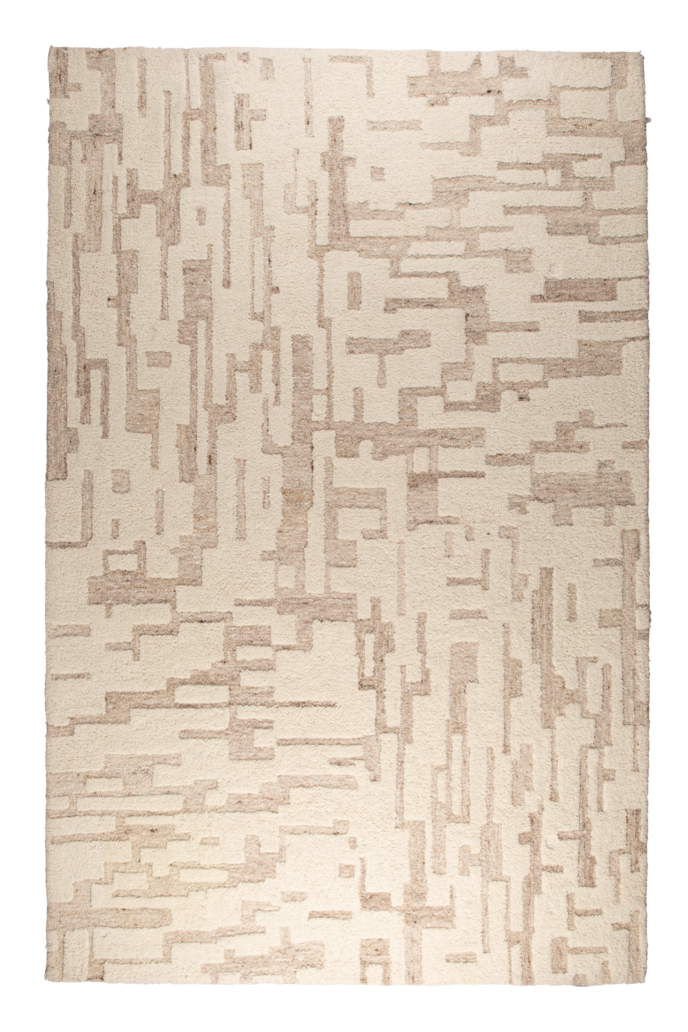 Beige Wool Patterned Carpet | Zuiver Hills | OROA.com