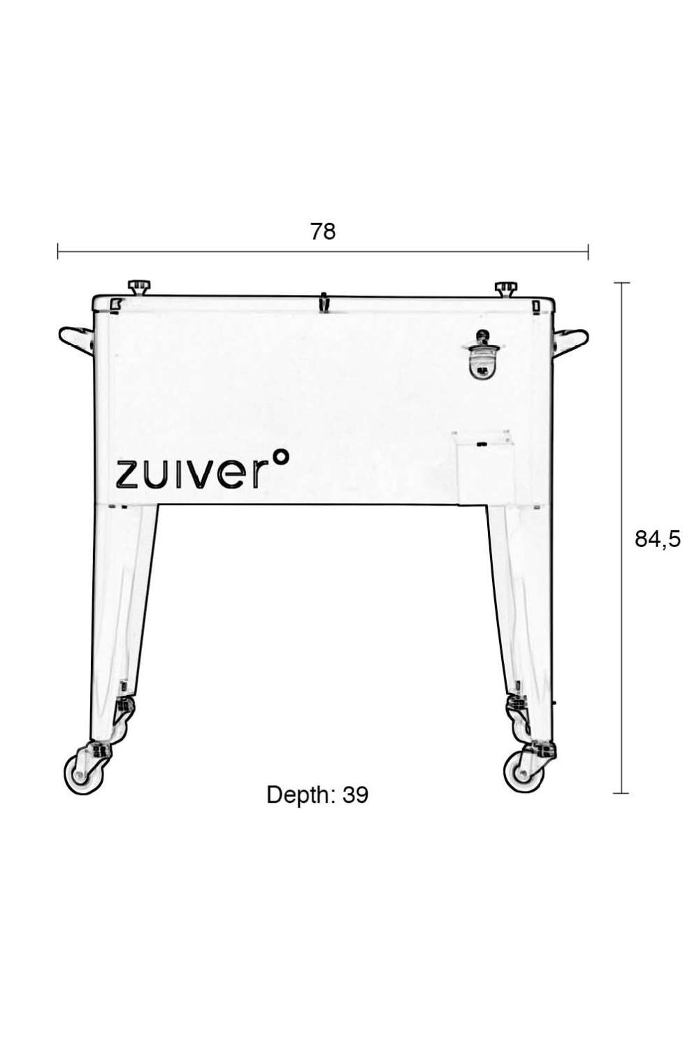 Black Cooler Chest | Zuiver Be Cool | OROA.com