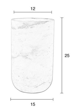 Cylindrical Marble Vase | Zuiver Fajen | Oroa.com