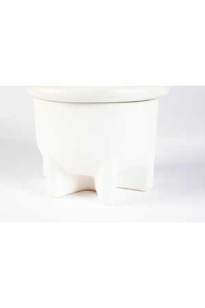 White Ceramic Modern Vase | Zuiver Bassin | OROA.com