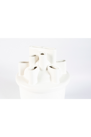 White Ceramic Modern Vase | Zuiver Bassin | OROA.com