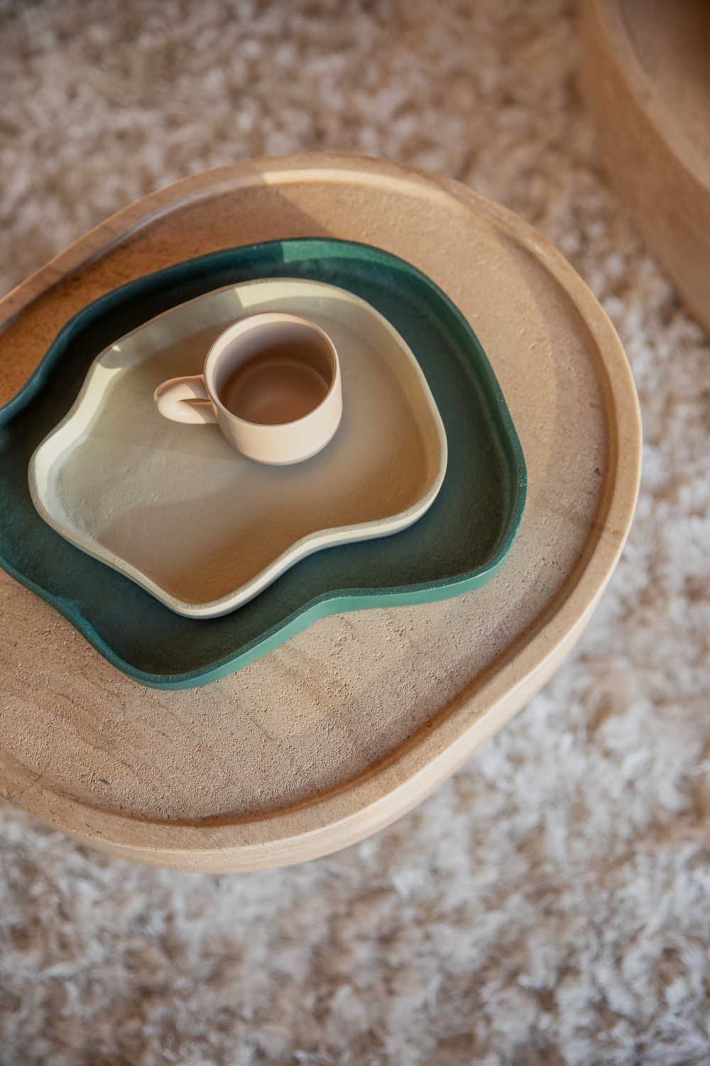 Organic-Shaped Matte Trays (2) | Zuiver Revolt | OROA.com