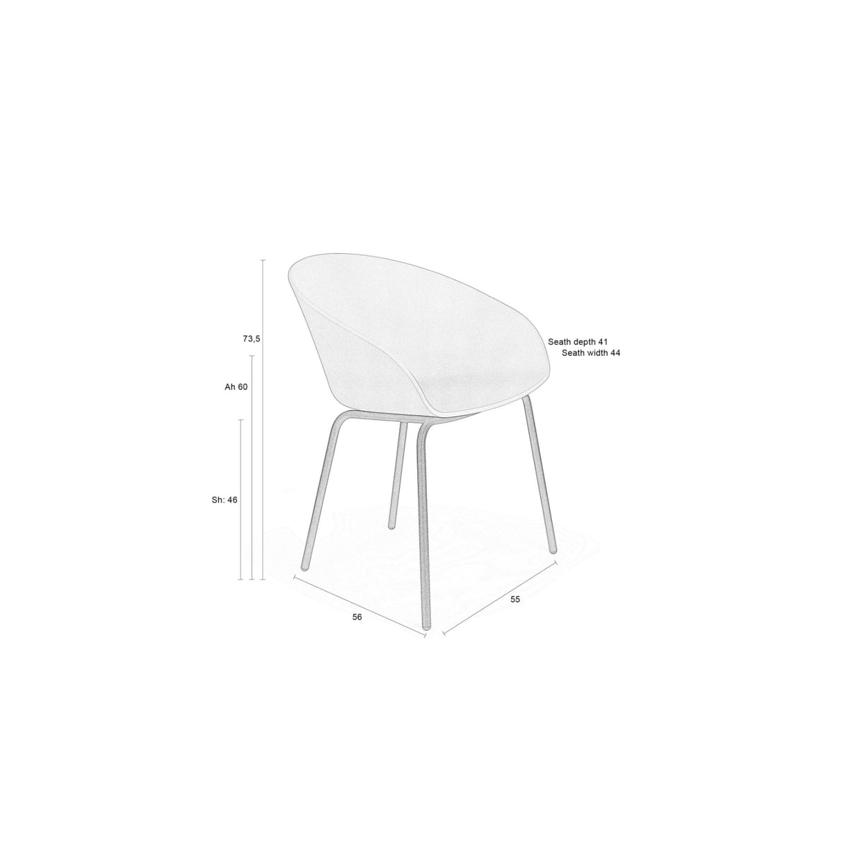   Modern furniture - Curved Molded Dining Armchairs (2) - www.oroa.com | Oroa.com