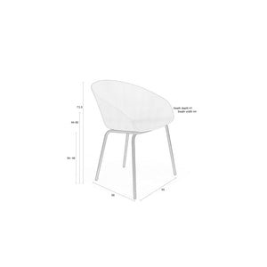   Modern furniture - Curved Molded Dining Armchairs (2) - www.oroa.com | Oroa.com