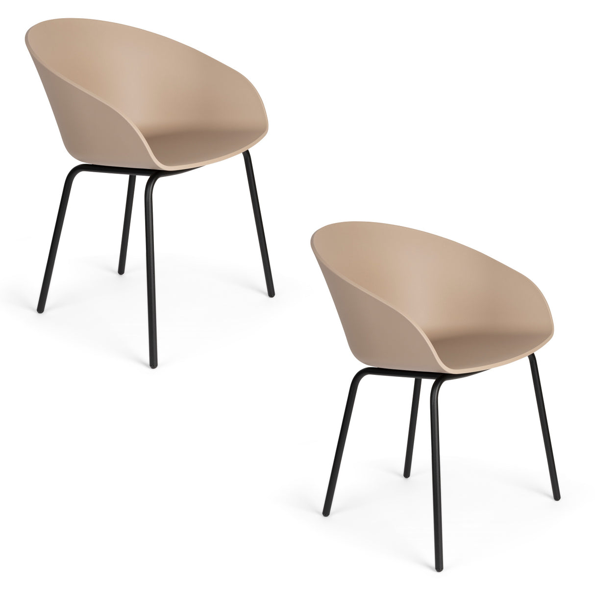   Modern furniture - Curved Molded Dining Armchairs (2) - www.oroa.com | Oroa.com