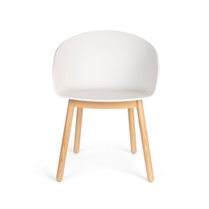   Modern furniture - Oak Legged Molded Dining Armchairs (2) - www.oroa.com | Oroa.com