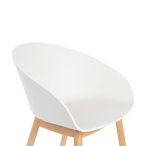   Modern furniture - Oak Legged Molded Dining Armchairs (2) - www.oroa.com | Oroa.com