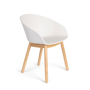   Modern furniture - Oak Legged Molded Dining Armchairs (2) - www.oroa.com | Oroa.com