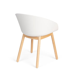   Modern furniture - Oak Legged Molded Dining Armchairs (2) - www.oroa.com | Oroa.com