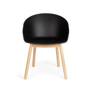   Modern furniture - Oak Legged Molded Dining Armchairs (2) - www.oroa.com | Oroa.com