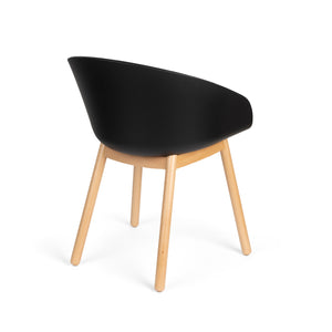   Modern furniture - Oak Legged Molded Dining Armchairs (2) - www.oroa.com | Oroa.com