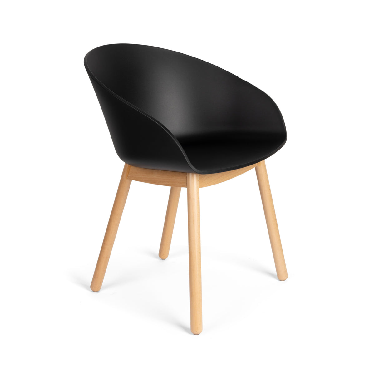   Modern furniture - Oak Legged Molded Dining Armchairs (2) - www.oroa.com | Oroa.com