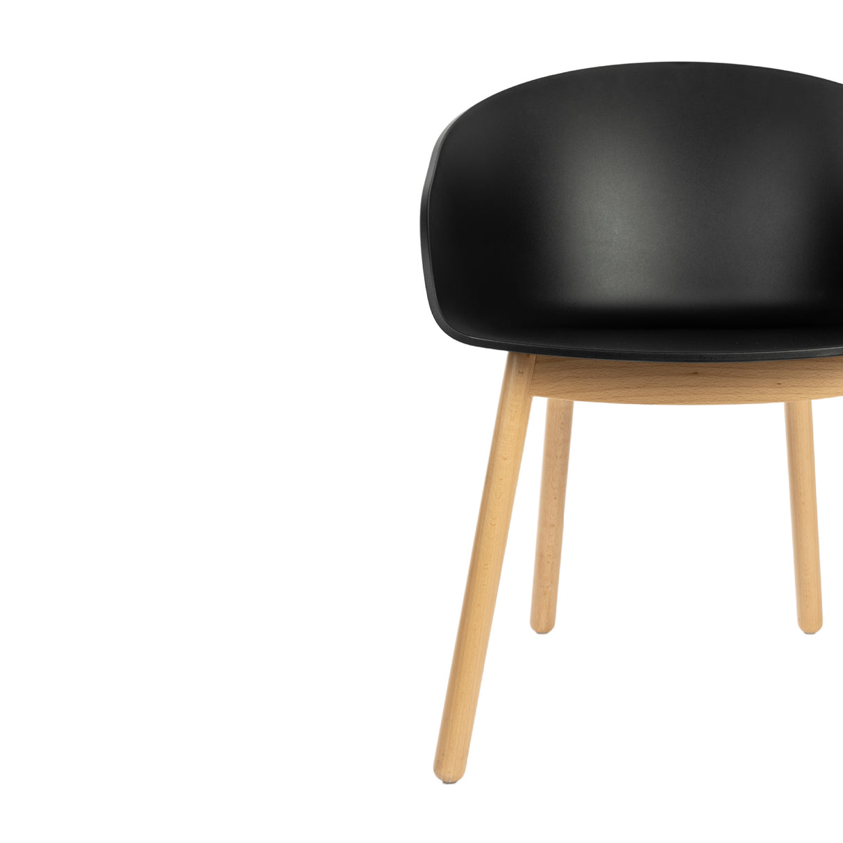   Modern furniture - Oak Legged Molded Dining Armchairs (2) - www.oroa.com | Oroa.com