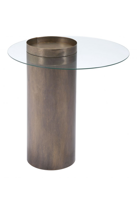 Cylindrical Antique Bronze End Table | OROA Modern Emi | OROA.com