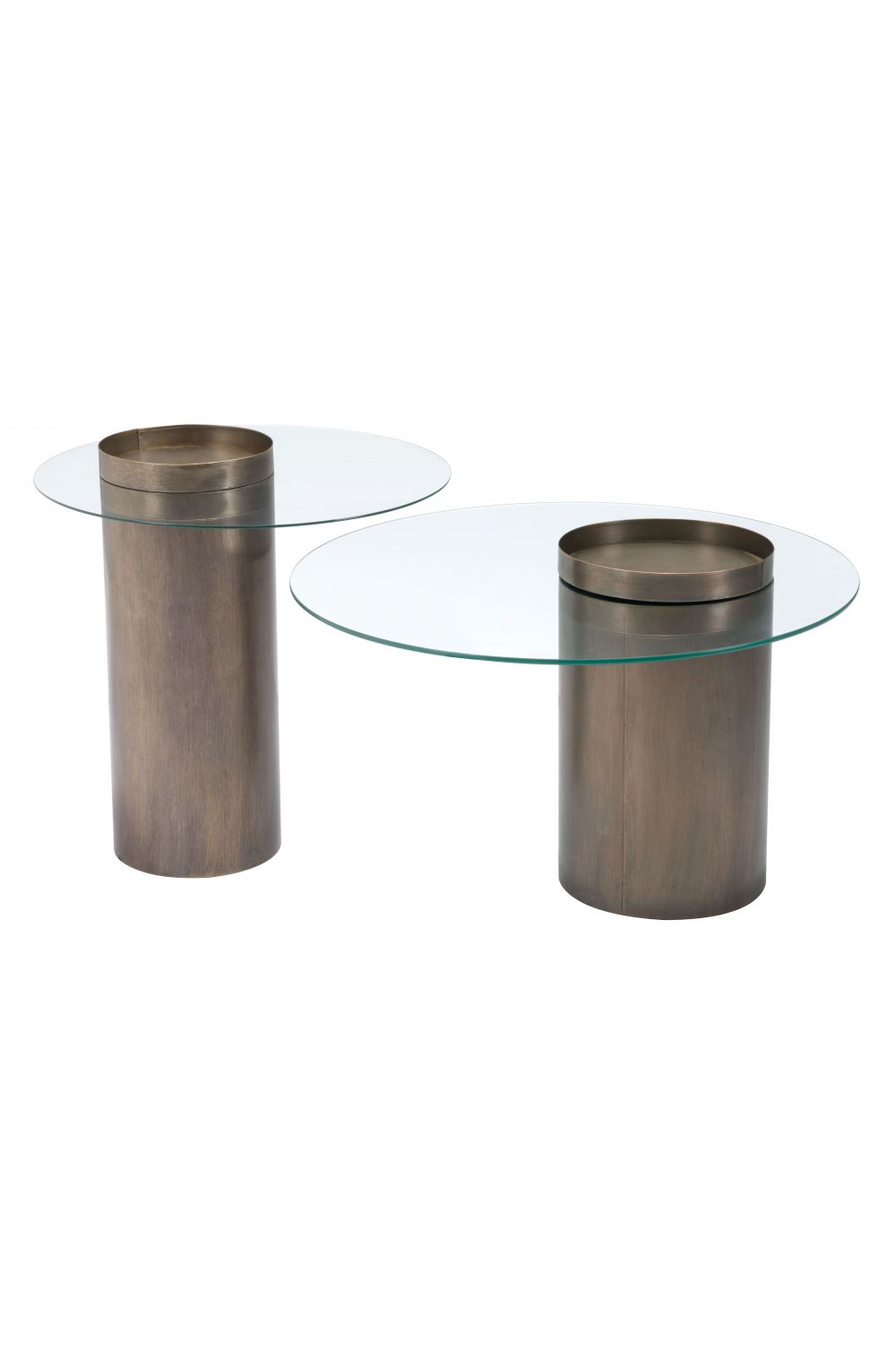 Cylindrical Antique Bronze End Table | OROA Modern Emi | OROA.com