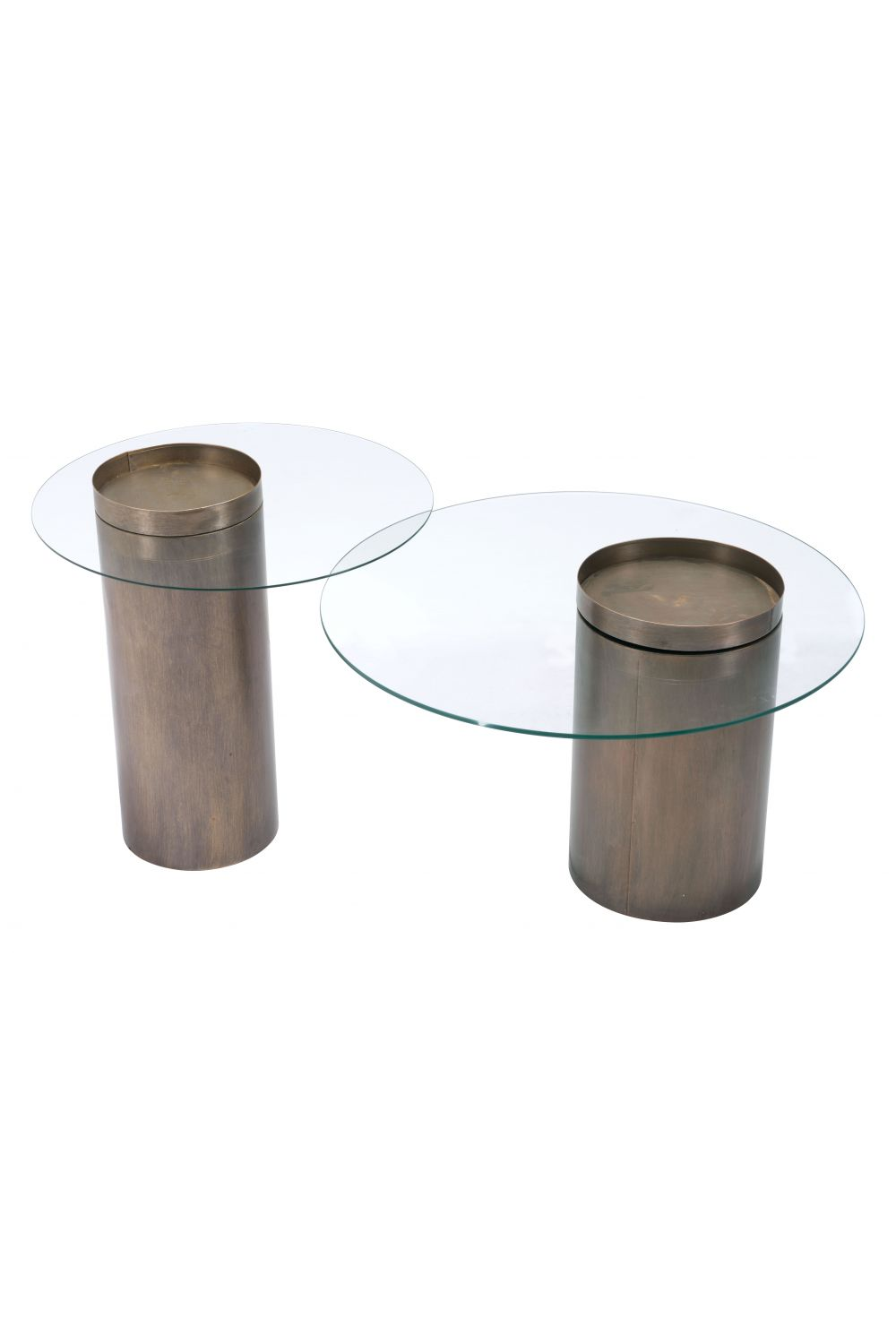 Cylindrical Antique Bronze End Table | OROA Modern Emi | OROA.com