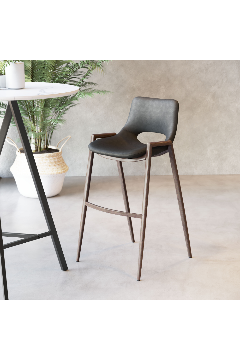 Leather Bar Stools (2) | OROA Modern Desi | Oroa.com