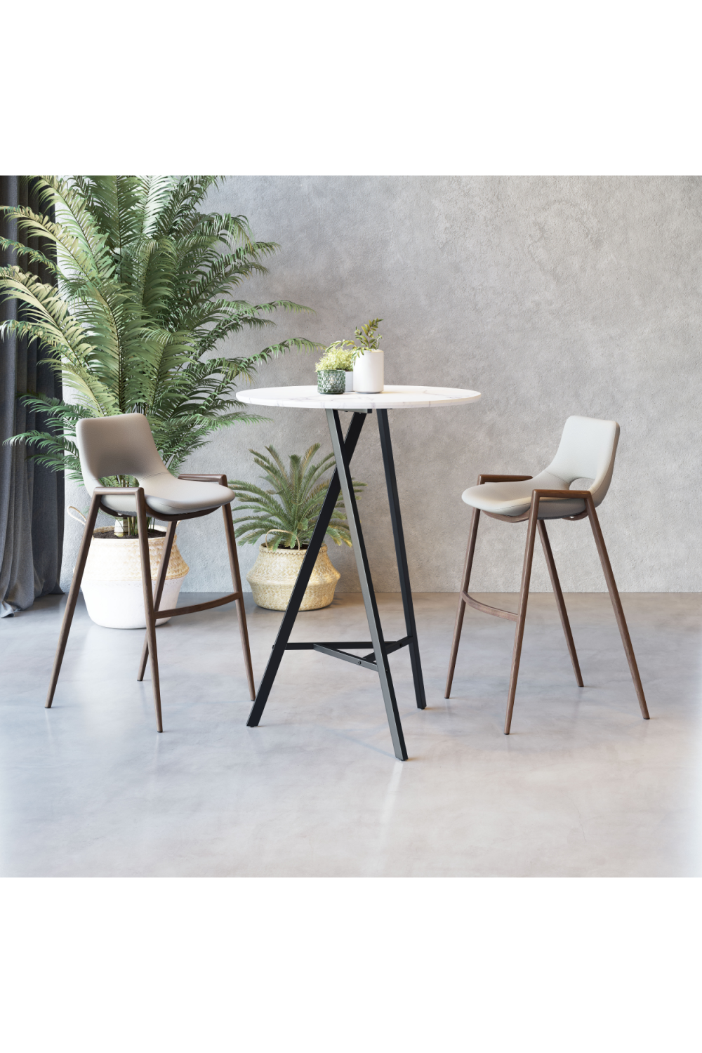 Leather Bar Stools (2) | OROA Modern Desi | Oroa.com