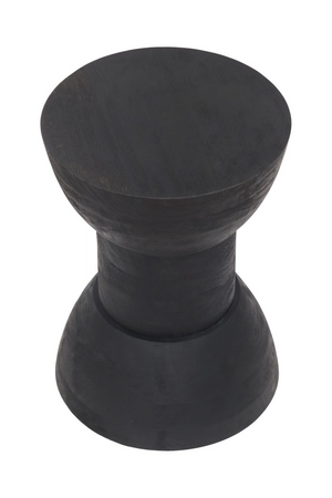 Black Wooden Hourglass Side Table | OROA Modern Wisdom