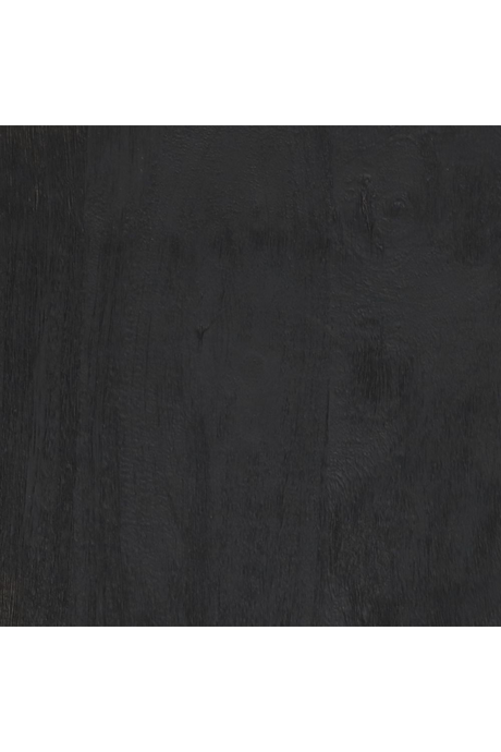 Black Wooden Hourglass Side Table | OROA Modern Wisdom