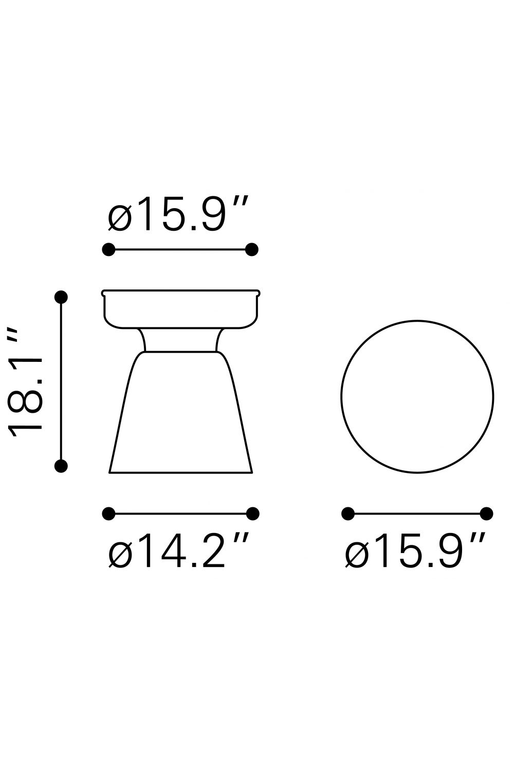 Black Mango Wood Side Table | OROA Modern Sage | Oroa.com