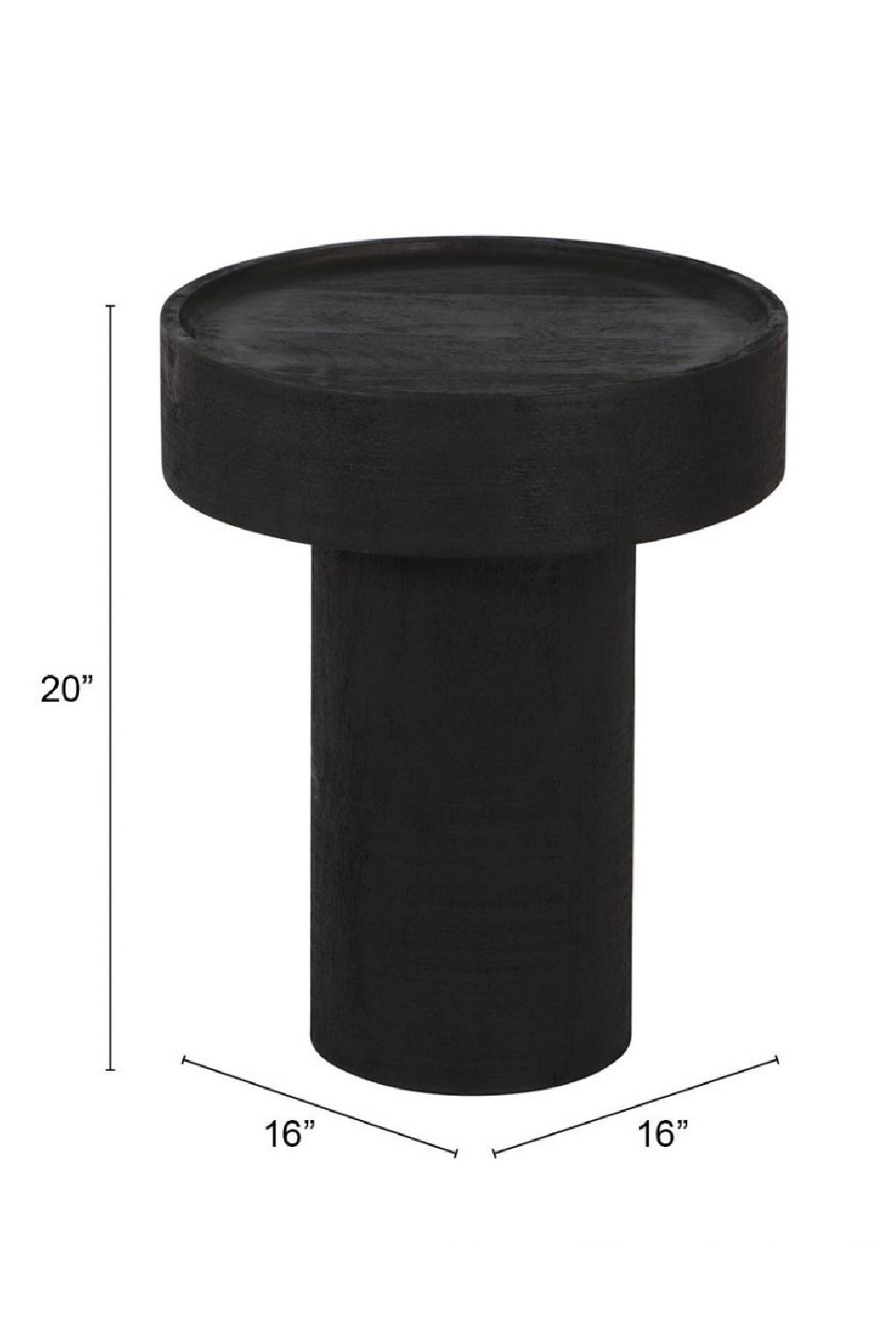 Black Wooden Side Table | OROA Modern Watson | Oroa.com