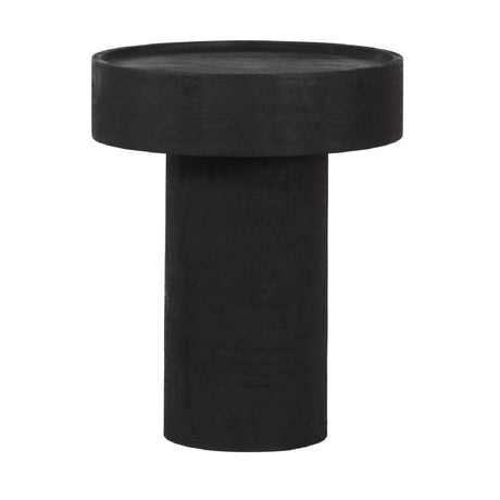 Black Wooden Side Table – Watson – angled view