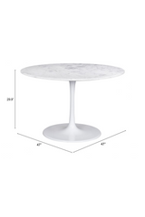 White Pedestal Dining Table | OROA Modern Phoenix | Oroa.com
