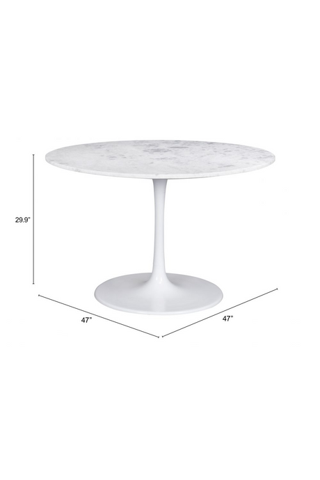 White Pedestal Dining Table | OROA Modern Phoenix | Oroa.com
