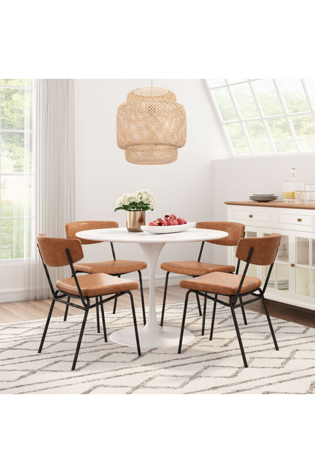 White Pedestal Dining Table | OROA Modern Phoenix | Oroa.com
