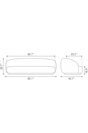 Cream Curved Sofa | OROA Modern Tibet | Oroa.com