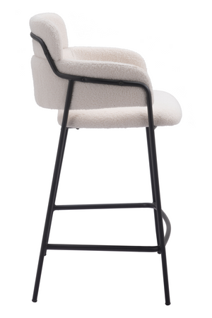 Shearling Style Counter Stools (2) | OROA Modern Marcel | Oroa.com