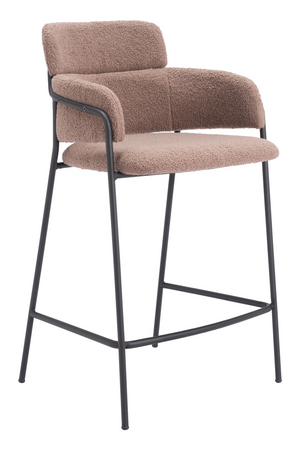 Shearling Style Counter Stools (2) | OROA Modern Marcel | Oroa.com
