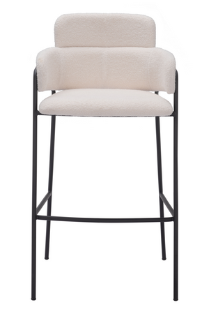 Shearling Style Bar Stools (2) | OROA Modern Marcel | Oroa.com