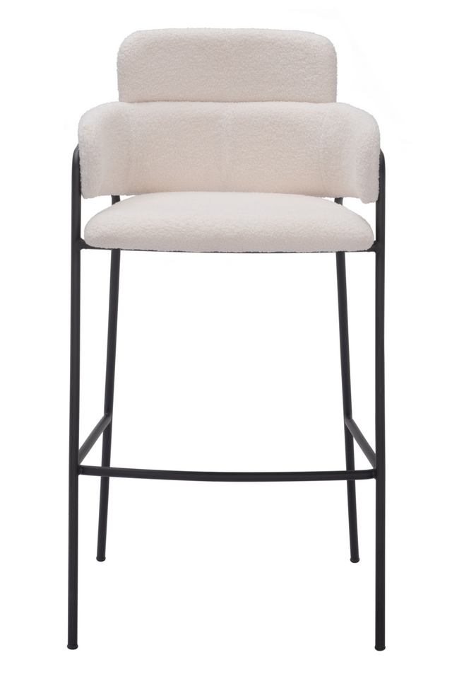 Shearling Style Bar Stools (2) | OROA Modern Marcel | Oroa.com