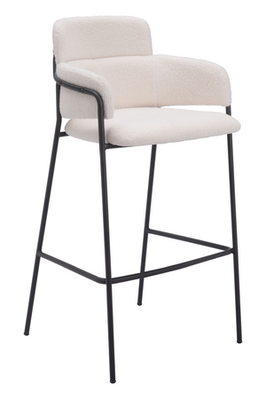 Shearling Style Bar Stools (2) | OROA Modern Marcel | Oroa.com