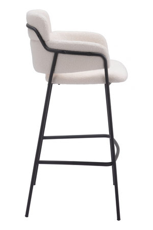 Shearling Style Bar Stools (2) | OROA Modern Marcel | Oroa.com
