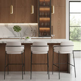 Shearling Style Bar Stools (2) | OROA Modern Marcel | Oroa.com